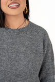 MAGLIONE LIZA GRIGIO IN MAGLIA SOFFICE TAGLIA UNICA