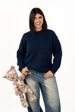 MAGLIONE LIZA BLU IN MAGLIA SOFFICE TAGLIA UNICA