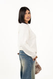 MAGLIONE LIZA BIANCO IN MAGLIA SOFFICE TAGLIA UNICA