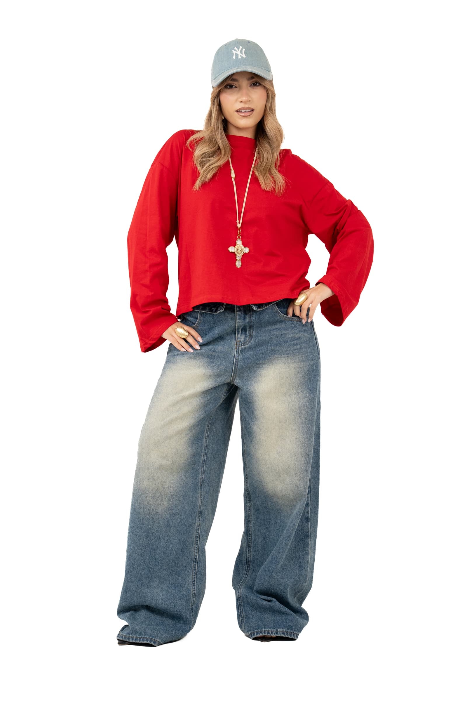 JEANS MADRID BLEU CON RISVOLTO IN VITA WIDELEG