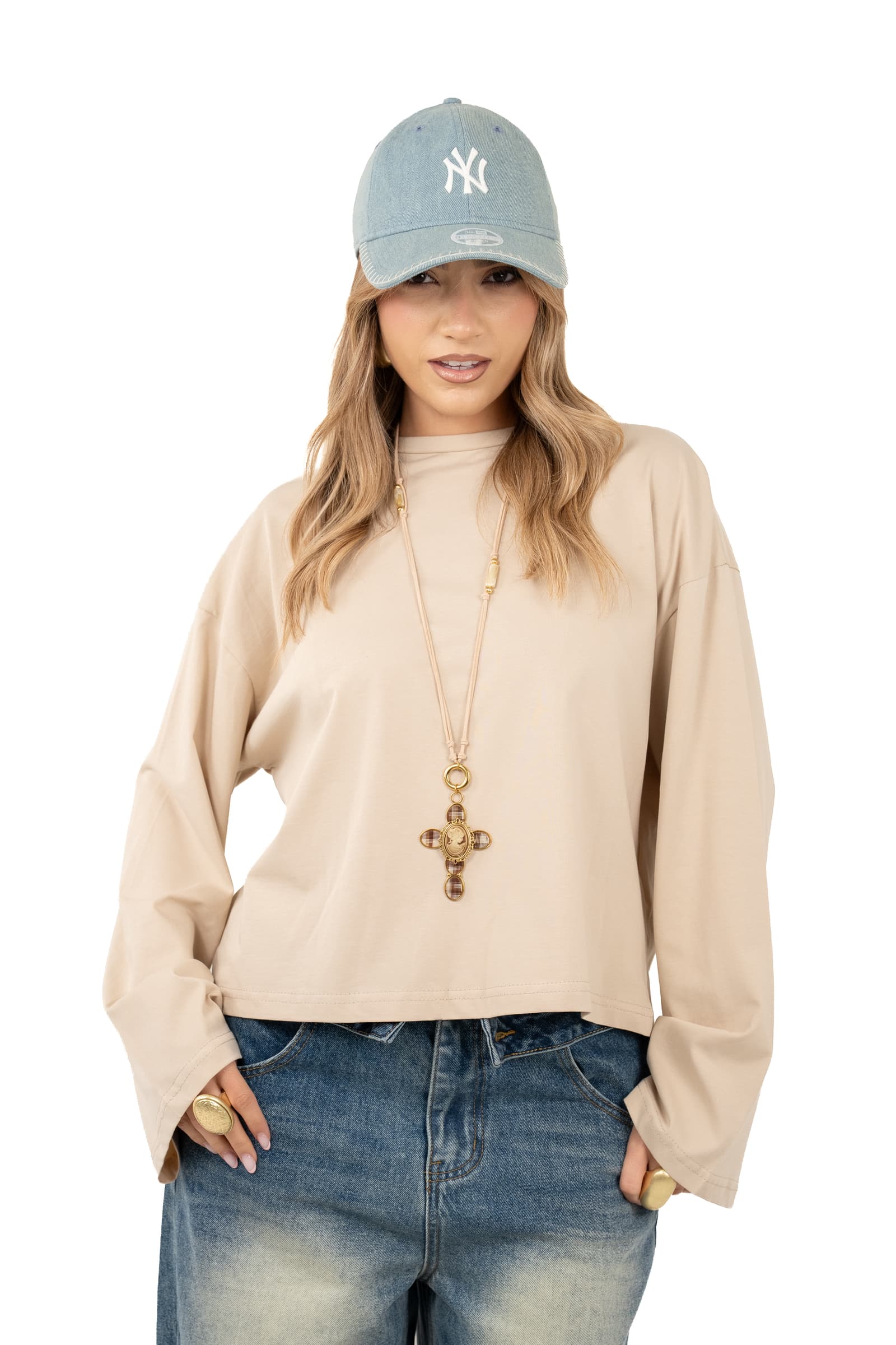MAGLIA TATE PANNA OVERSIZE CON MANICHE AMPIE JUST WEST TAGLIA UNICA