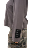 FELPA URBAN MUSE GRIGIO CON ETICHETTA SULLA MANICA TAGLIA UNICA LUMINA