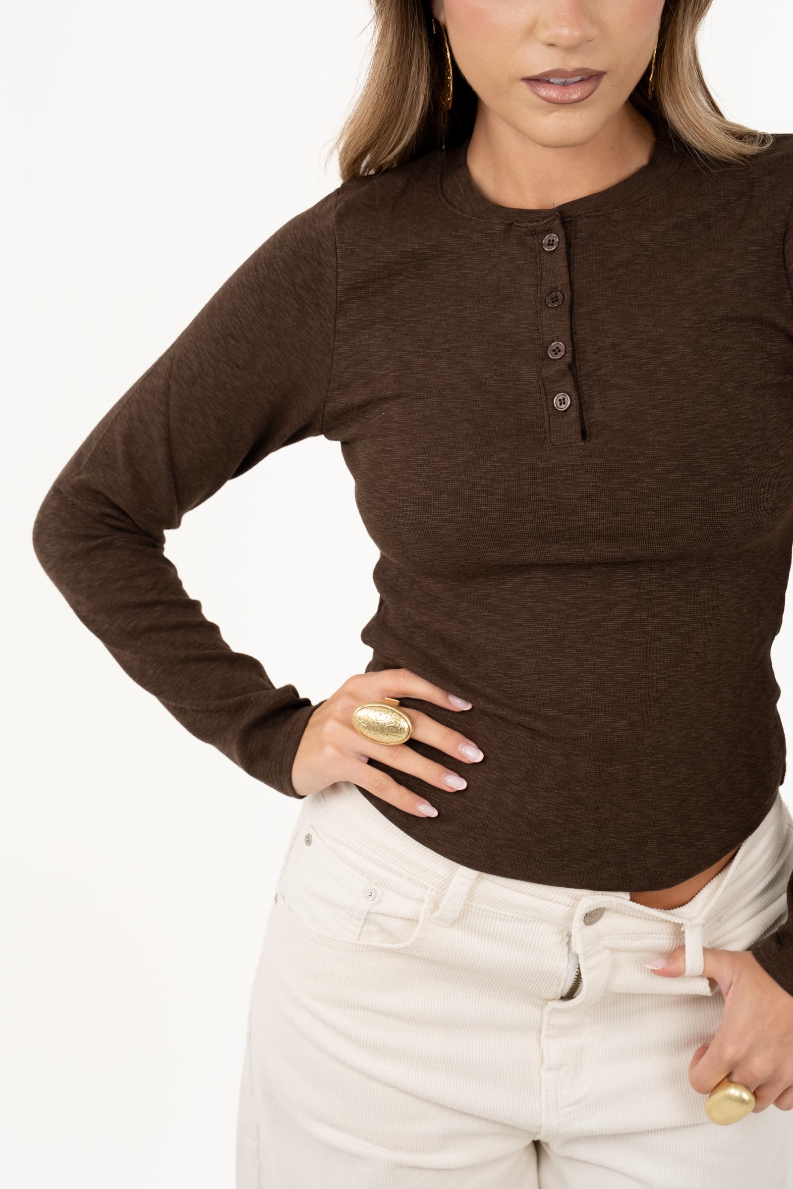 MAGLIA BRENDA SERAFINO MARRONE TAGLIA UNICA
