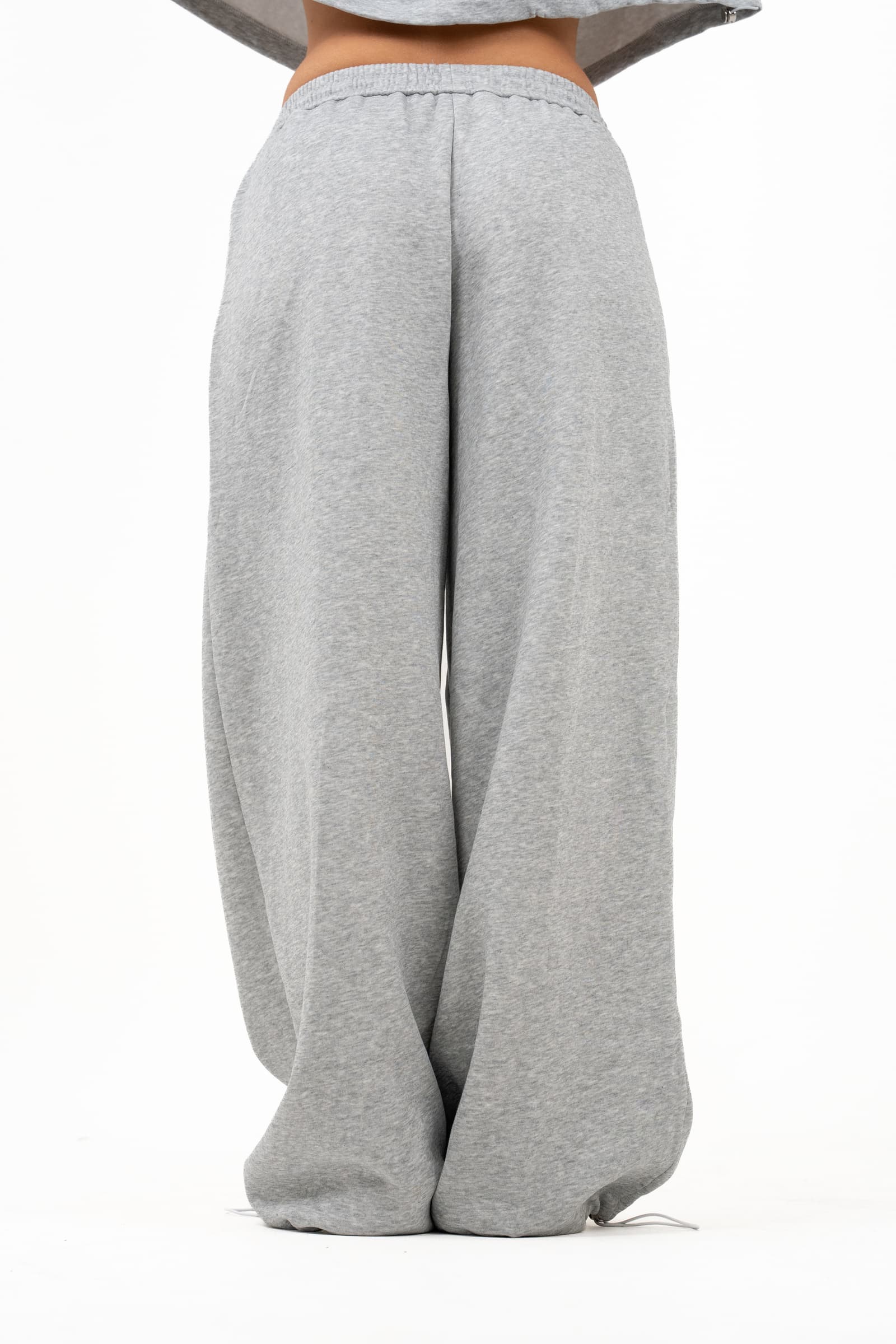 TUTA HAZEL GRIGIO MELANGE FELPA E PANTALONI