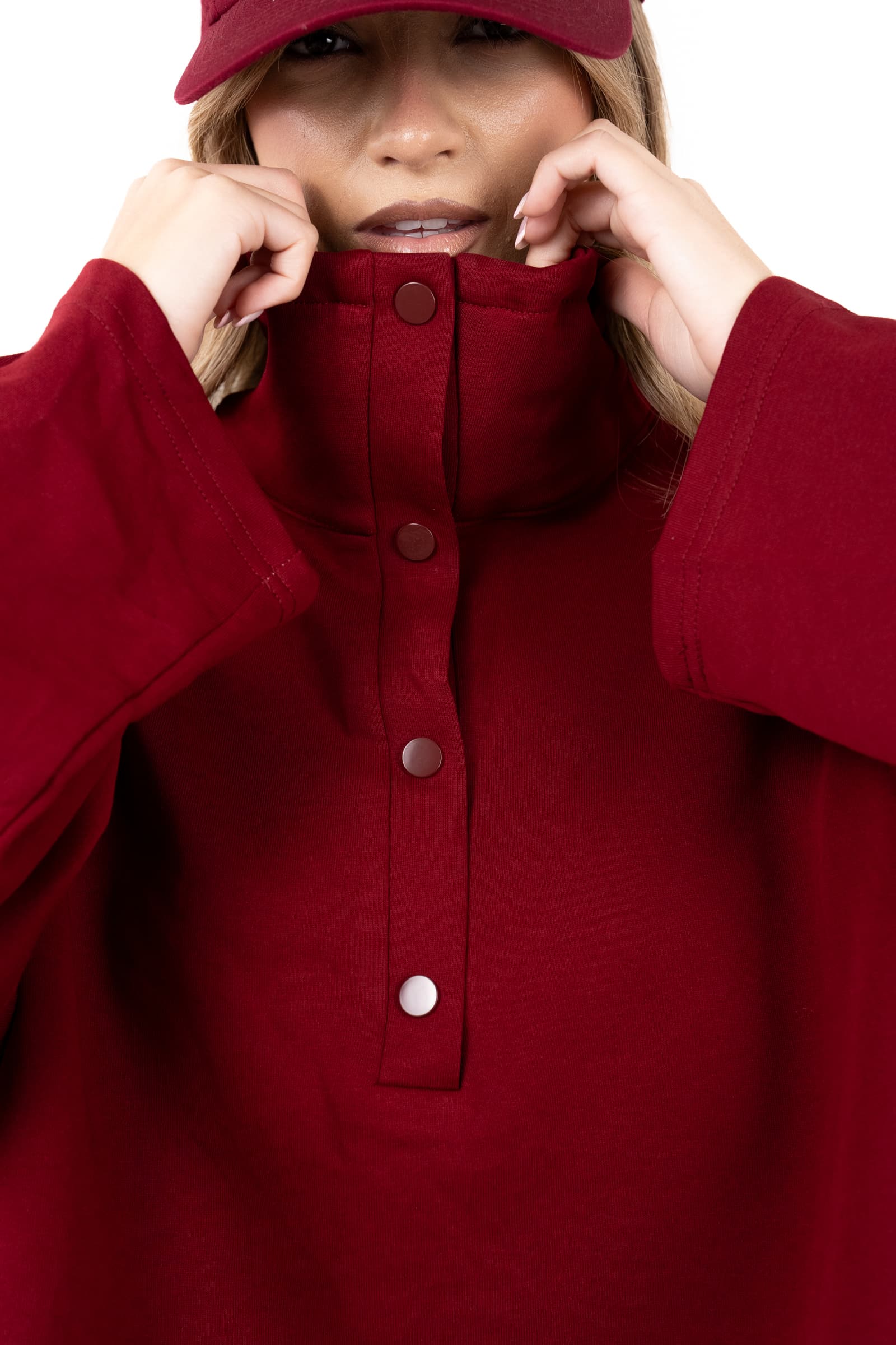 TUTA HAZEL BORDEAUX FELPA E PANTALONI