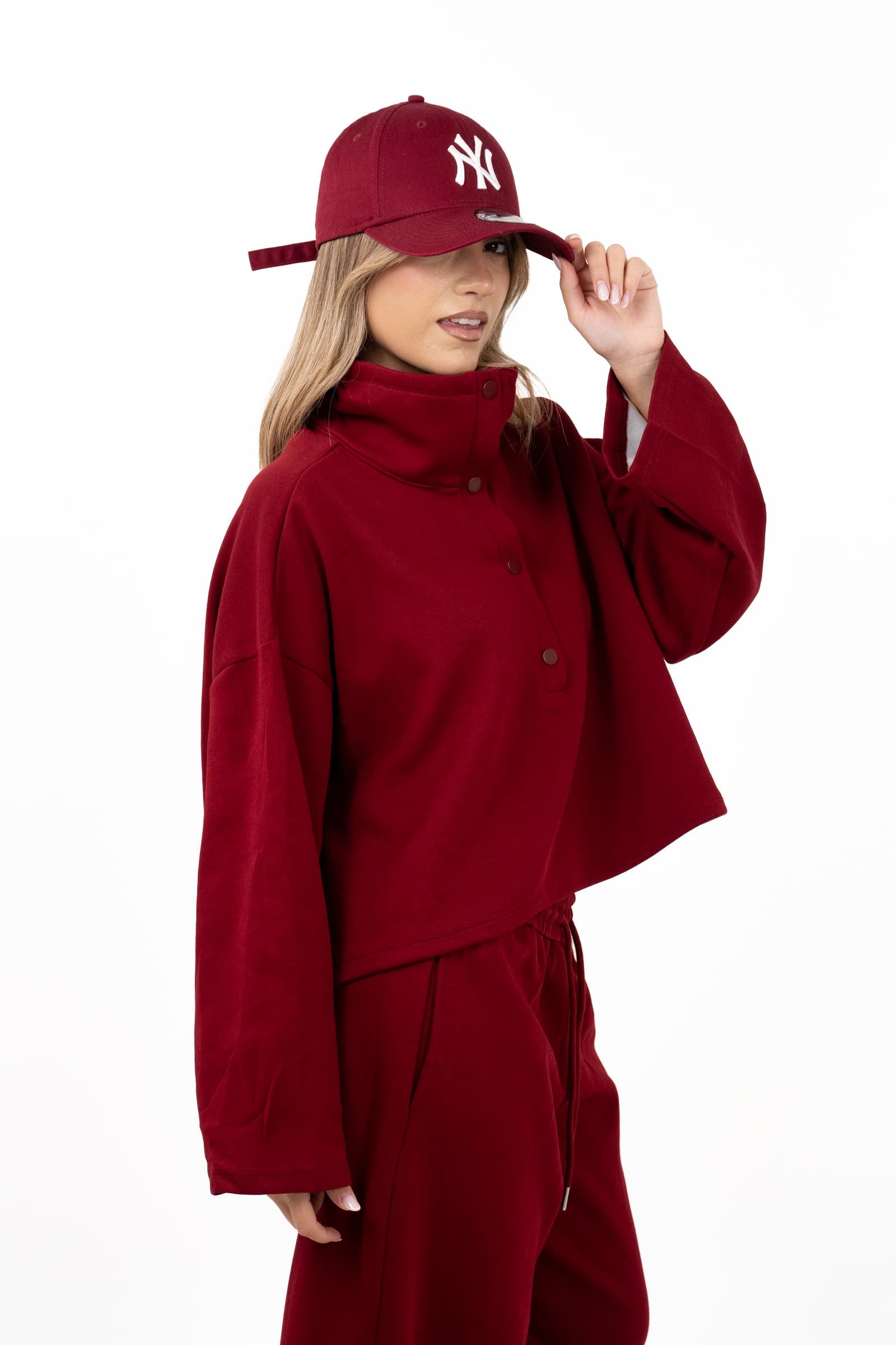 TUTA HAZEL BORDEAUX FELPA E PANTALONI