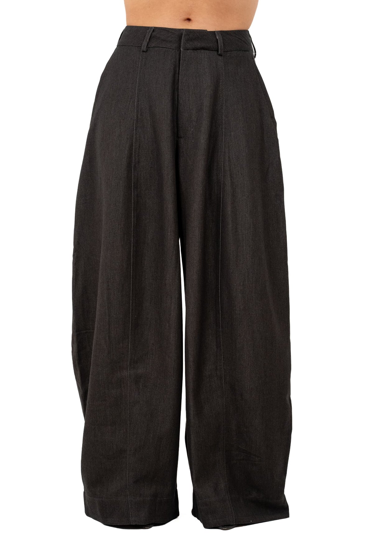 PANTALONI CECILIA GREY BALLON GAMBA LARGA