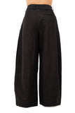 PANTALONI CECILIA NERO BALLON GAMBA LARGA