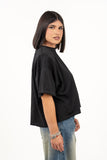 T-SHIRT MADONNA CROPPED NERA JUSTWEST TAGLIA UNICA