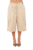 BERMUDA MIRAGE CARGO BEIGE CON TASCHE JUSTWEST TAGLIA UNICA