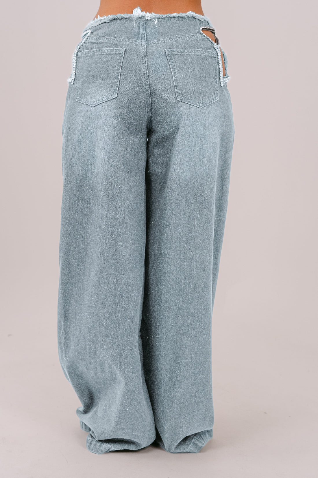 JEANS RHIANNA PALAZZO BLUE CLARE CON STELLA IN STRASS