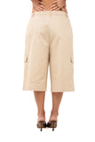 BERMUDA MIRAGE CARGO BEIGE CON TASCHE JUSTWEST TAGLIA UNICA