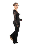 TUTONE ADRIA NERO IN PIZZO CON SPALLINE TAGLIA UNICA