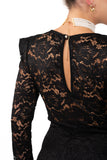 TUTONE ADRIA NERO IN PIZZO CON SPALLINE TAGLIA UNICA