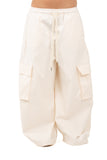 PANTALONE COMET CARGO PANNA JUSTWEST TAGLIA UNICA