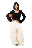 MAGLIA QUINN NERA SCOLLO A V JUSTWEST TAGLIA UNICA