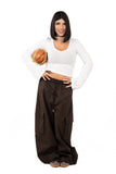 MAGLIA QUINN BIANCA SCOLLO A V JUSTWEST TAGLIA UNICA