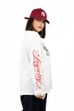 T-SHIRT CUORE OVER SIZE BIANCA TAGLIA UNICA