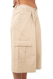BERMUDA MIRAGE CARGO BEIGE CON TASCHE JUSTWEST TAGLIA UNICA