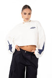 FELPA STELLA CROPPED BIANCA JUSTWEST TAGLIA UNICA