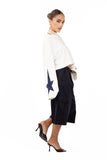 FELPA STELLA CROPPED BIANCA JUSTWEST TAGLIA UNICA