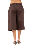 BERMUDA MIRAGE CARGO MARRONE CON TASCHE JUSTWEST TAGLIA UNICA
