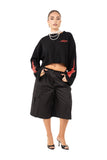 FELPA STELLA CROPPED NERA JUSTWEST TAGLIA UNICA