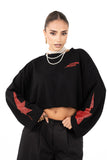 FELPA STELLA CROPPED NERA JUSTWEST TAGLIA UNICA
