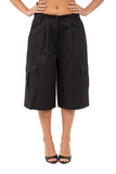 BERMUDA MIRAGE CARGO NERA CON TASCHE JUSTWEST TAGLIA UNICA