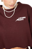 FELPA STELLA CROPPED BORDEAUX JUSTWEST TAGLIA UNICA