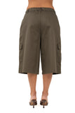 BERMUDA MIRAGE CARGO VERDE MILITARE CON TASCHE JUSTWEST TAGLIA UNICA