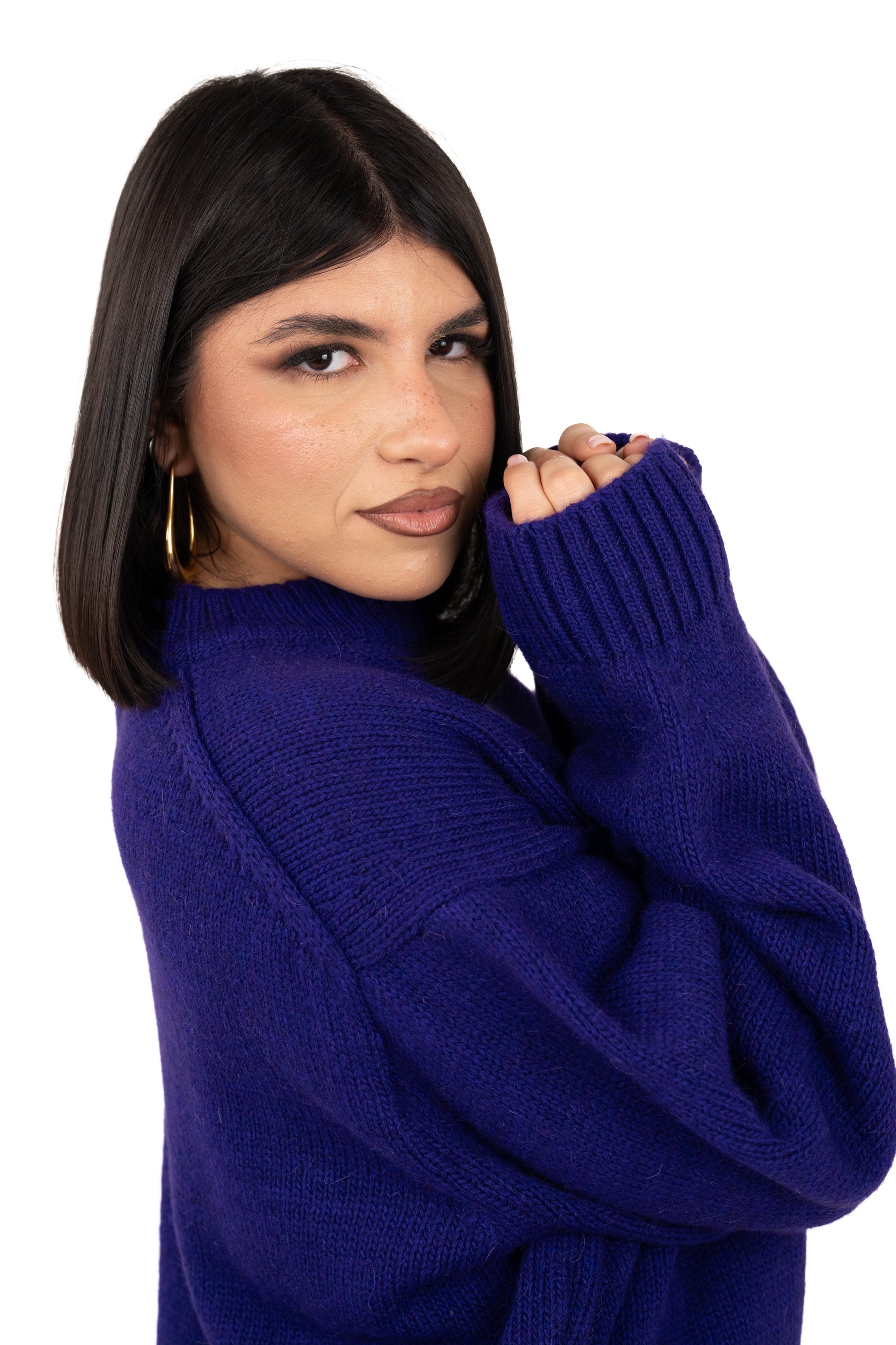 MAGLIONE LUMI VIOLA LUMINA TAGLIA UNICA