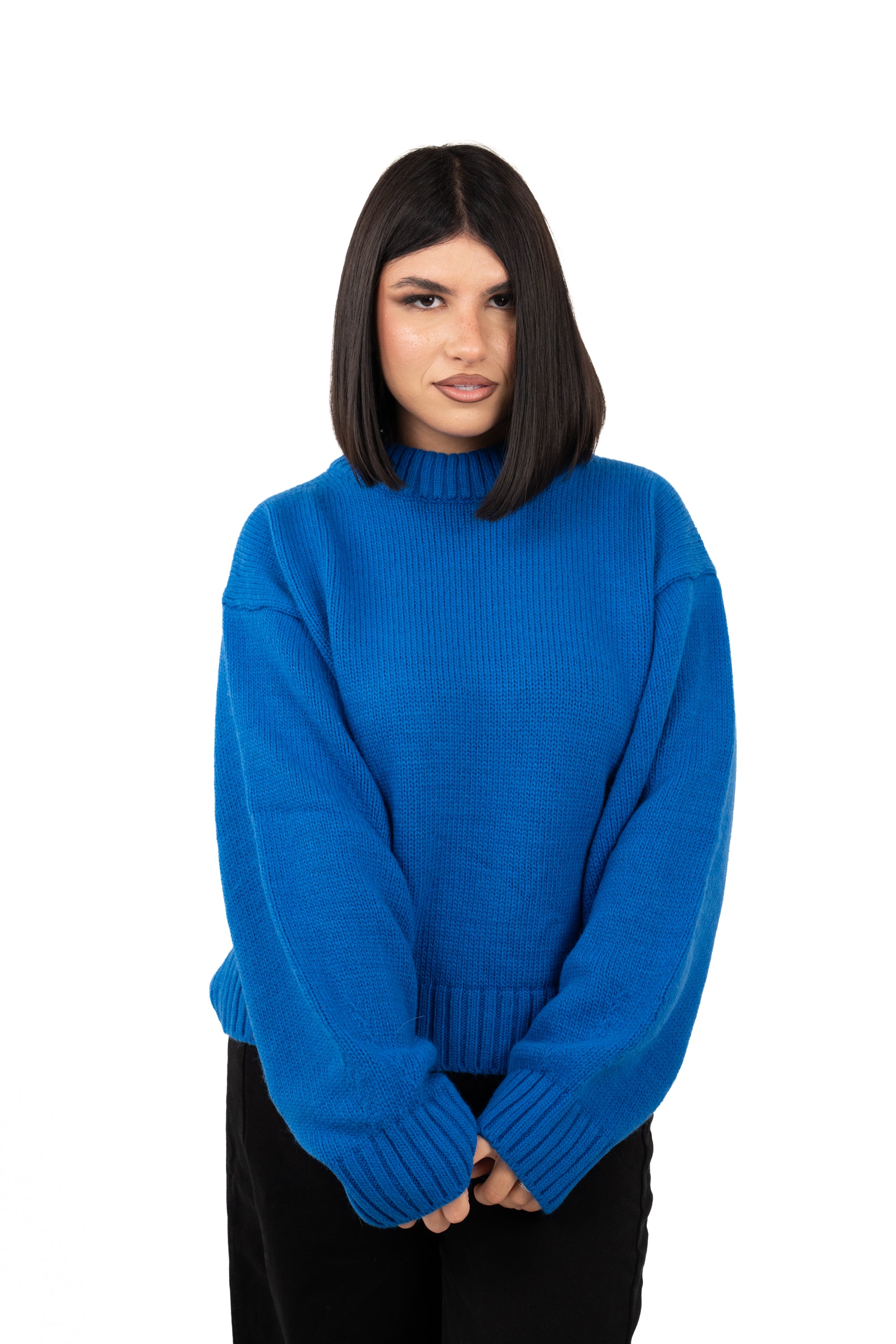 MAGLIONE LUMI AZZURRO LUMINA TAGLIA UNICA