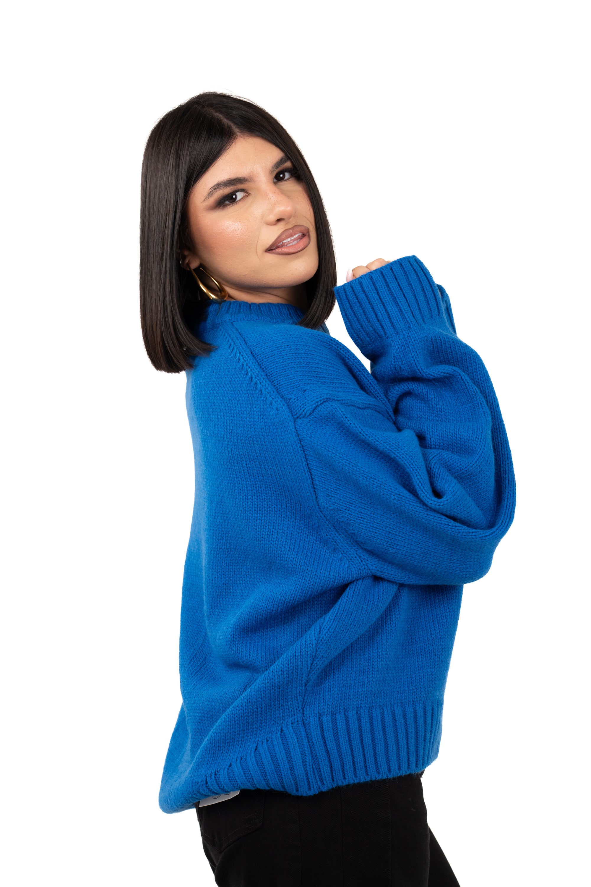 MAGLIONE LUMI AZZURRO LUMINA TAGLIA UNICA