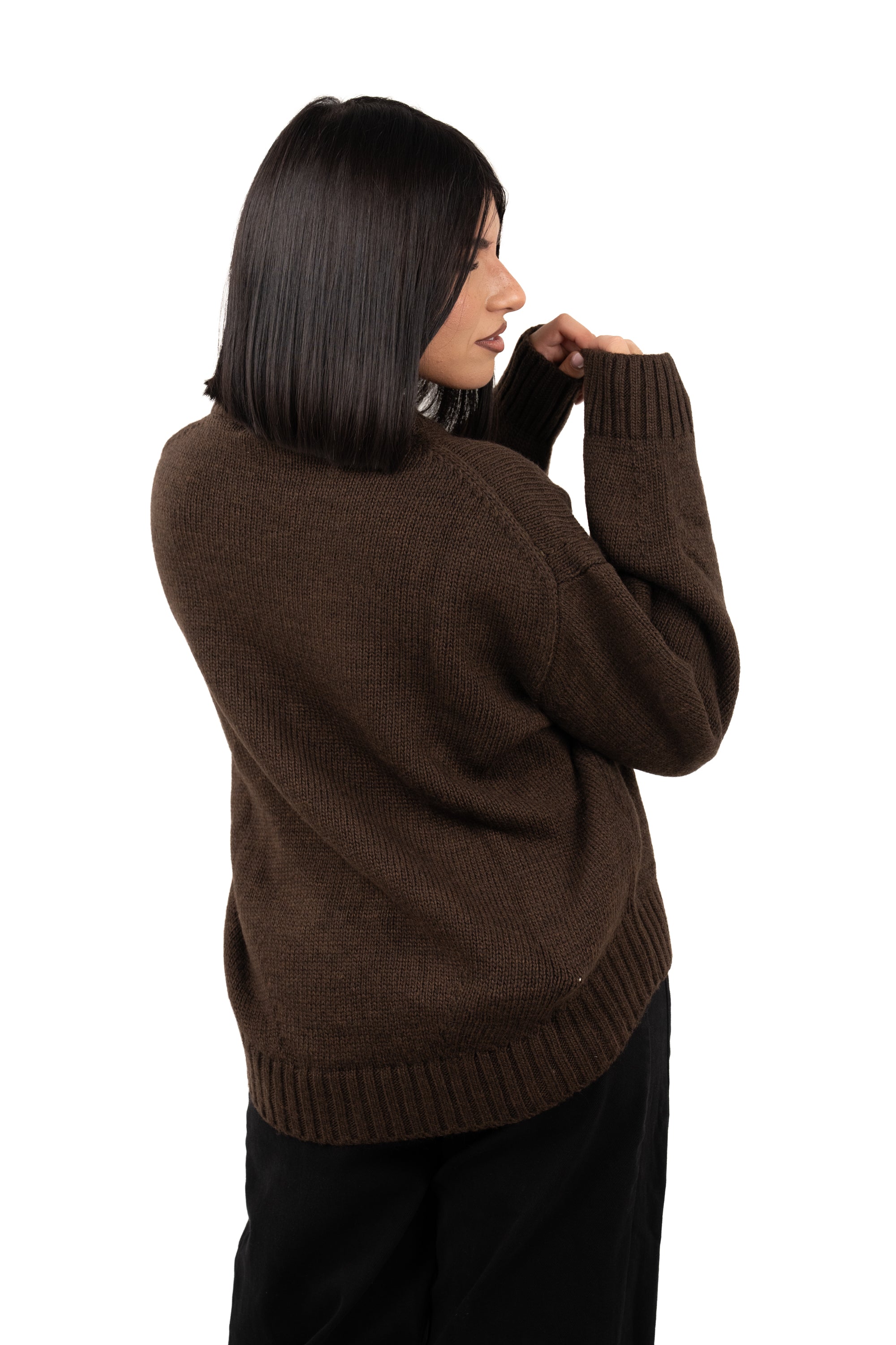 MAGLIONE LUMI MARRONE LUMINA TAGLIA UNICA