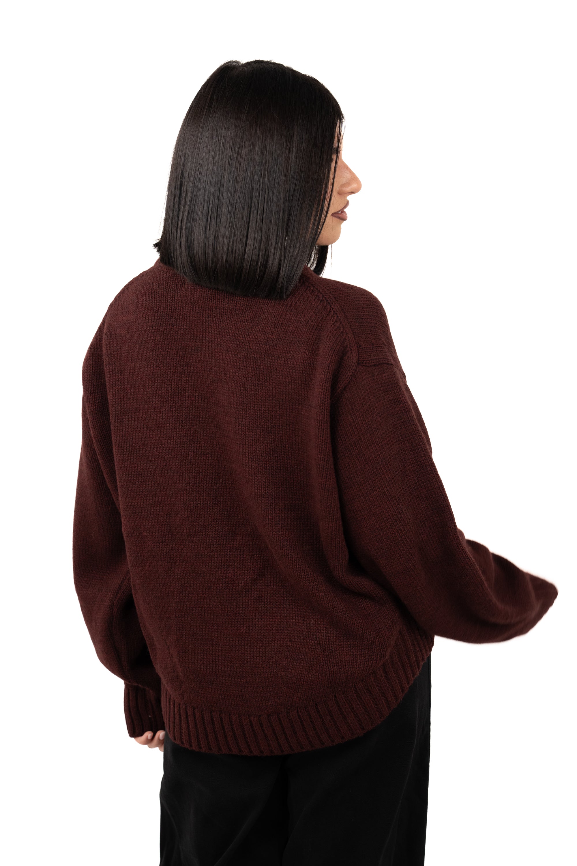 MAGLIONE LUMI BORDEAUX LUMINA TAGLIA UNICA