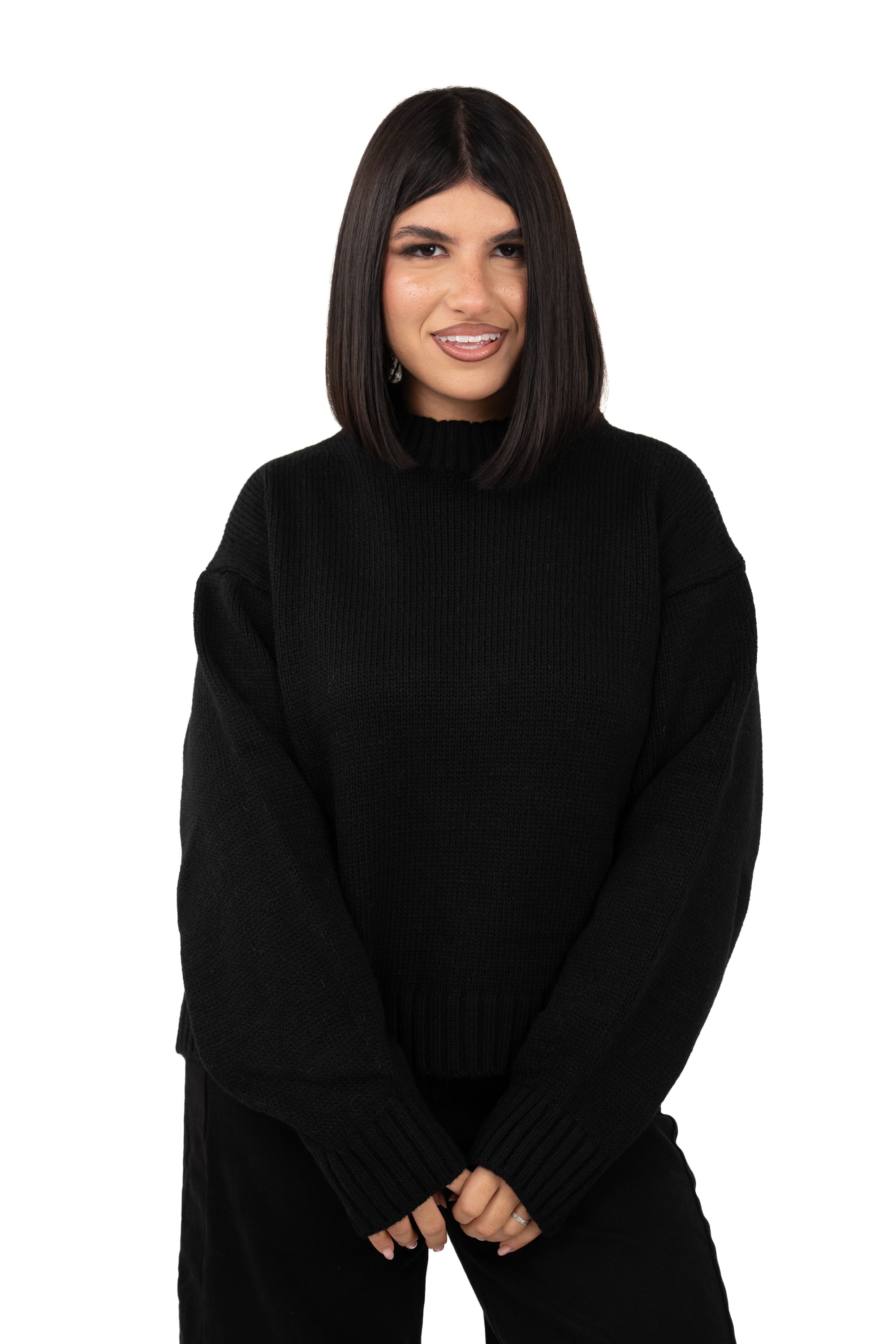 MAGLIONE LUMI NERO LUMINA TAGLIA UNICA