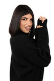MAGLIONE LUMI NERO LUMINA TAGLIA UNICA