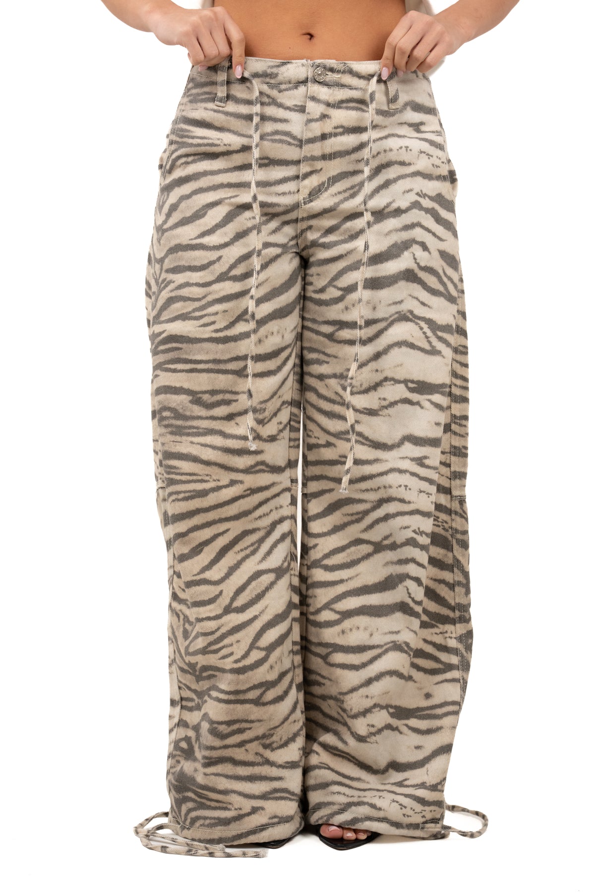 JEANS ZEBRA BEIGE/GRIGIO