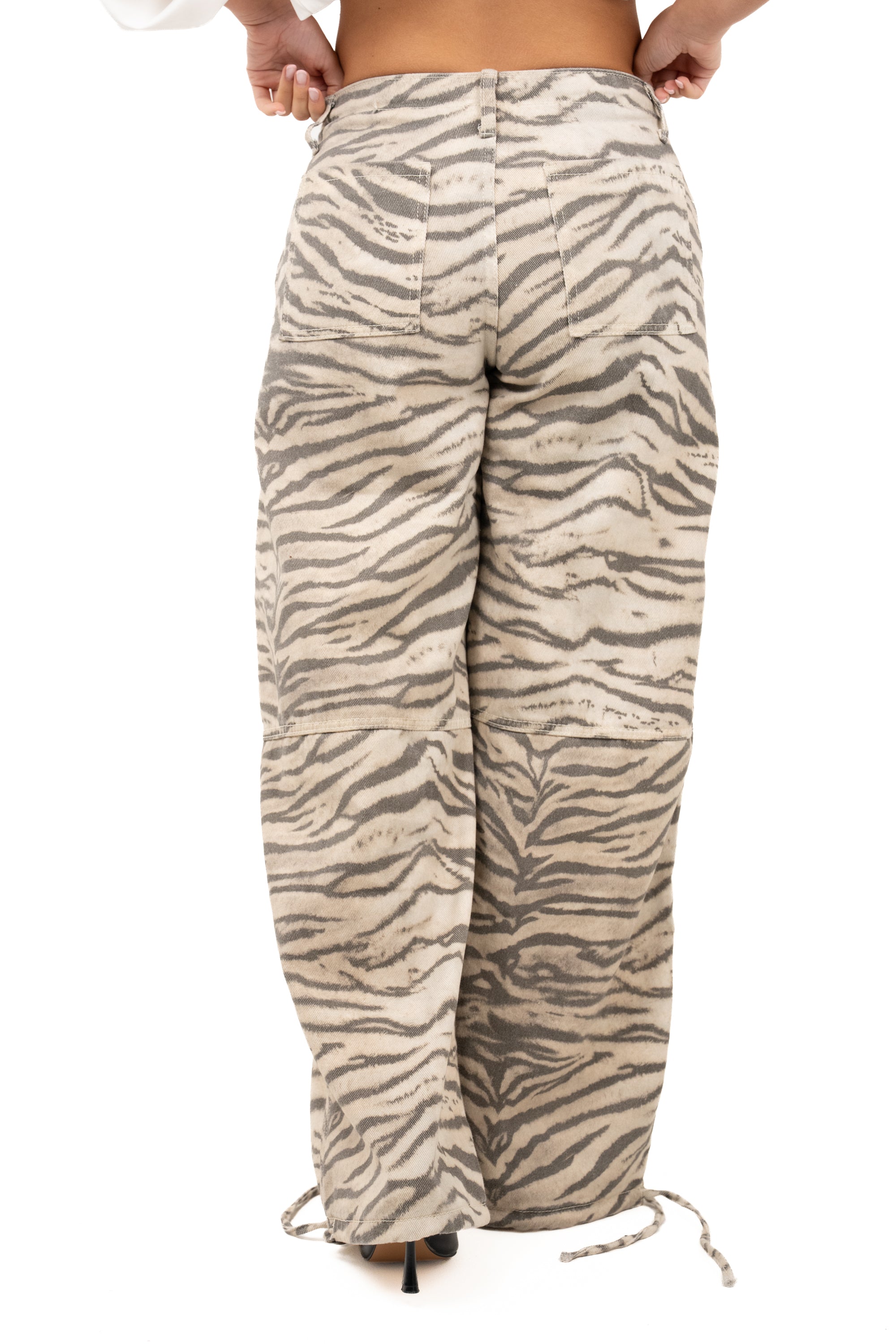 JEANS ZEBRA BEIGE/GRIGIO