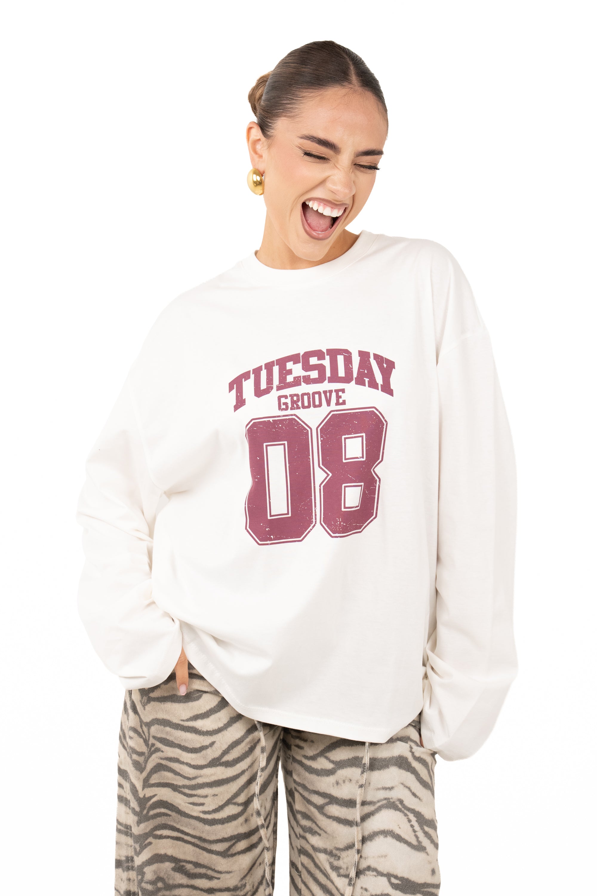 MAGLIA TUESDAY PANNA/BORDEAUX LUMINA TAGLIA UNICA