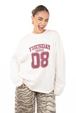 MAGLIA TUESDAY PANNA/BORDEAUX LUMINA TAGLIA UNICA