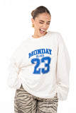 MAGLIA MONDAY PANNA/BLU LUMINA TAGLIA UNICA