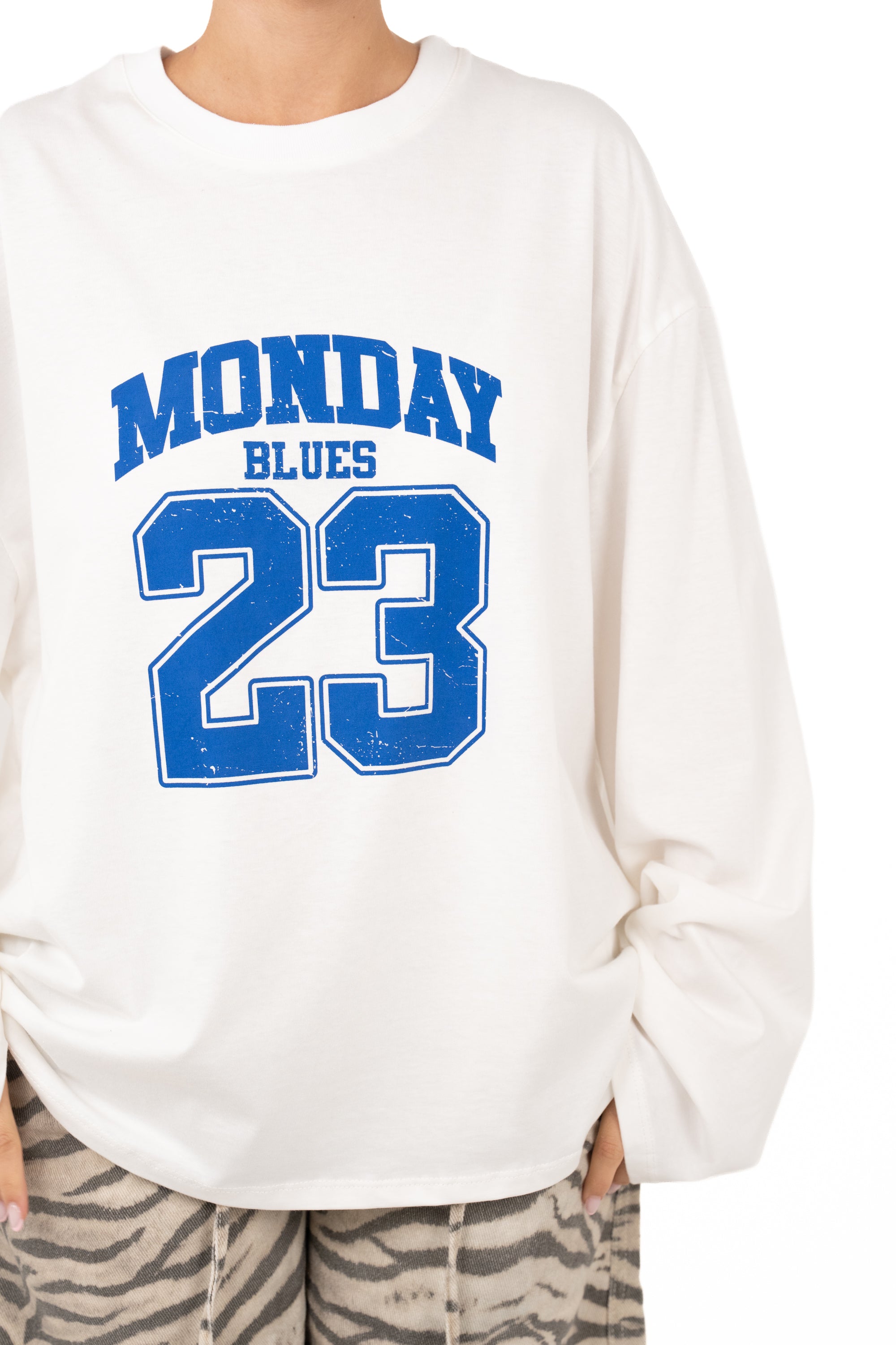 MAGLIA MONDAY PANNA/BLU LUMINA TAGLIA UNICA