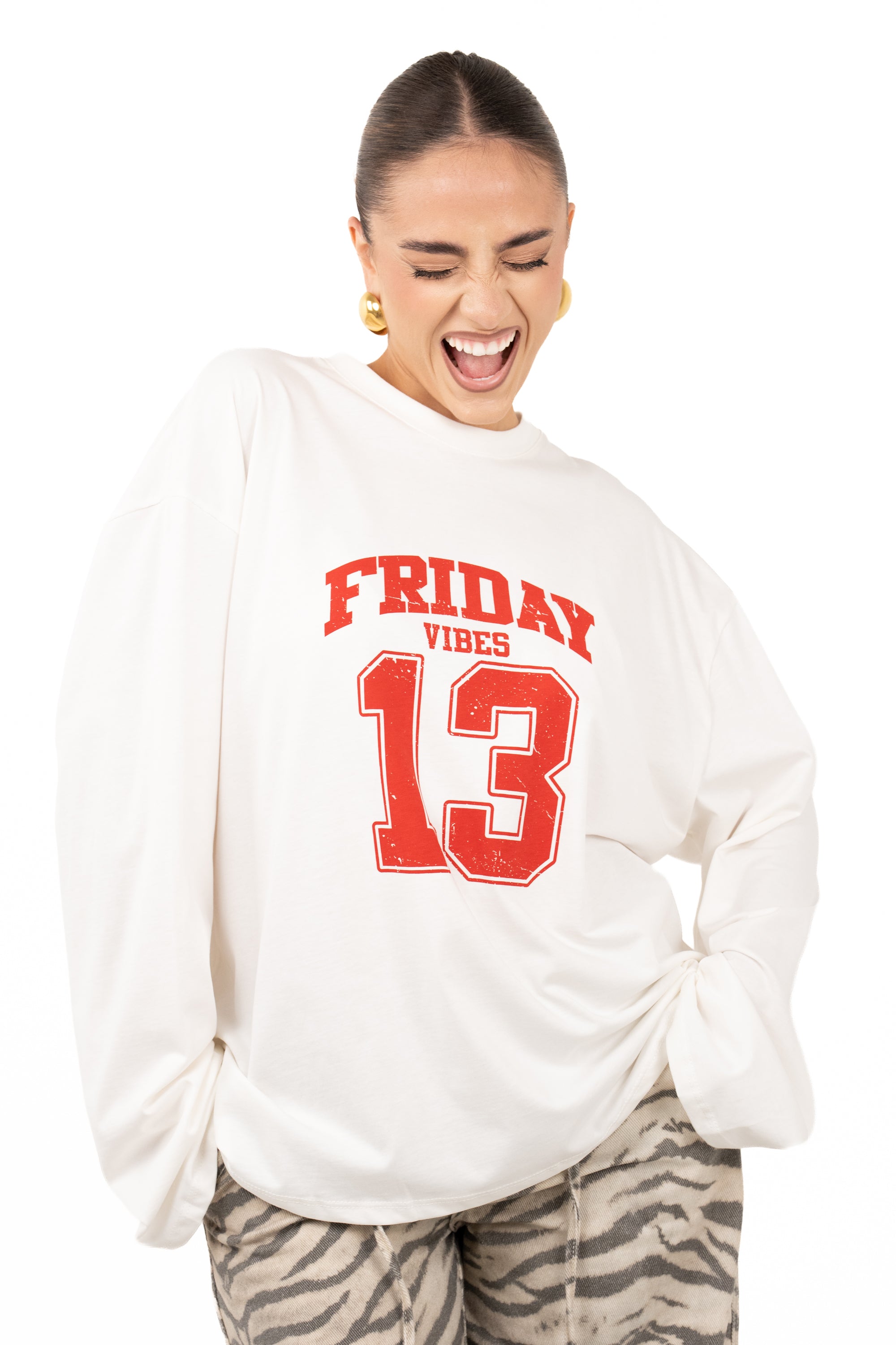 MAGLIA FRIDAY PANNA/ROSSA LUMINA TAGLIA UNICA