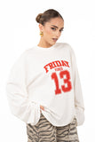 MAGLIA FRIDAY PANNA/ROSSA LUMINA TAGLIA UNICA