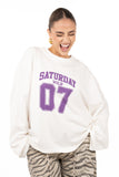 MAGLIA SATURDAY PANNA/VIOLA LUMINA TAGLIA UNICA