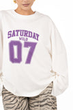 MAGLIA SATURDAY PANNA/VIOLA LUMINA TAGLIA UNICA