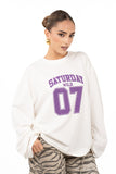 MAGLIA SATURDAY PANNA/VIOLA LUMINA TAGLIA UNICA