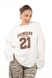 MAGLIA SUNDAY PANNA/MARRONE LUMINA TAGLIA UNICA